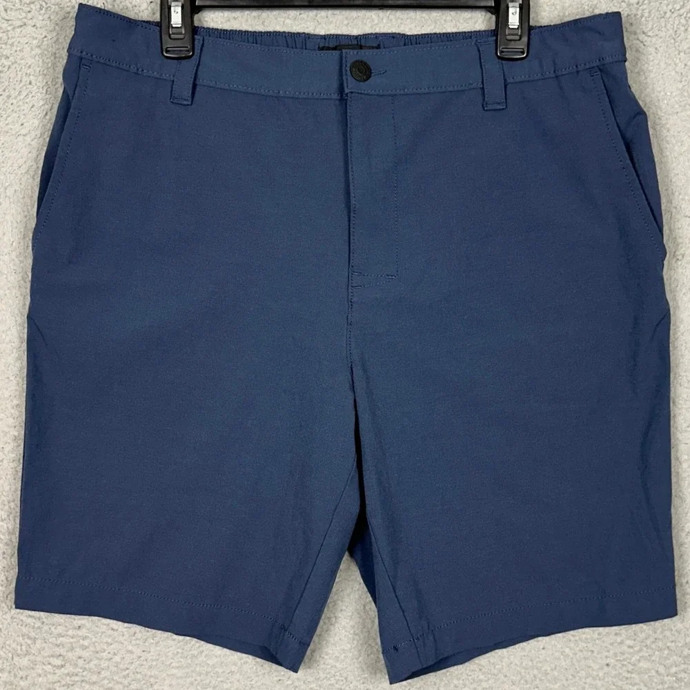 Banana Republic Shorts Mens 36 Performance Navy Blue Stretch Flat Front Pockets